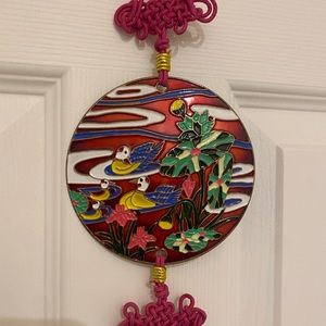🩷 Vintage Asian Knots Macrame Enamel Hanging Wall Art 🩷